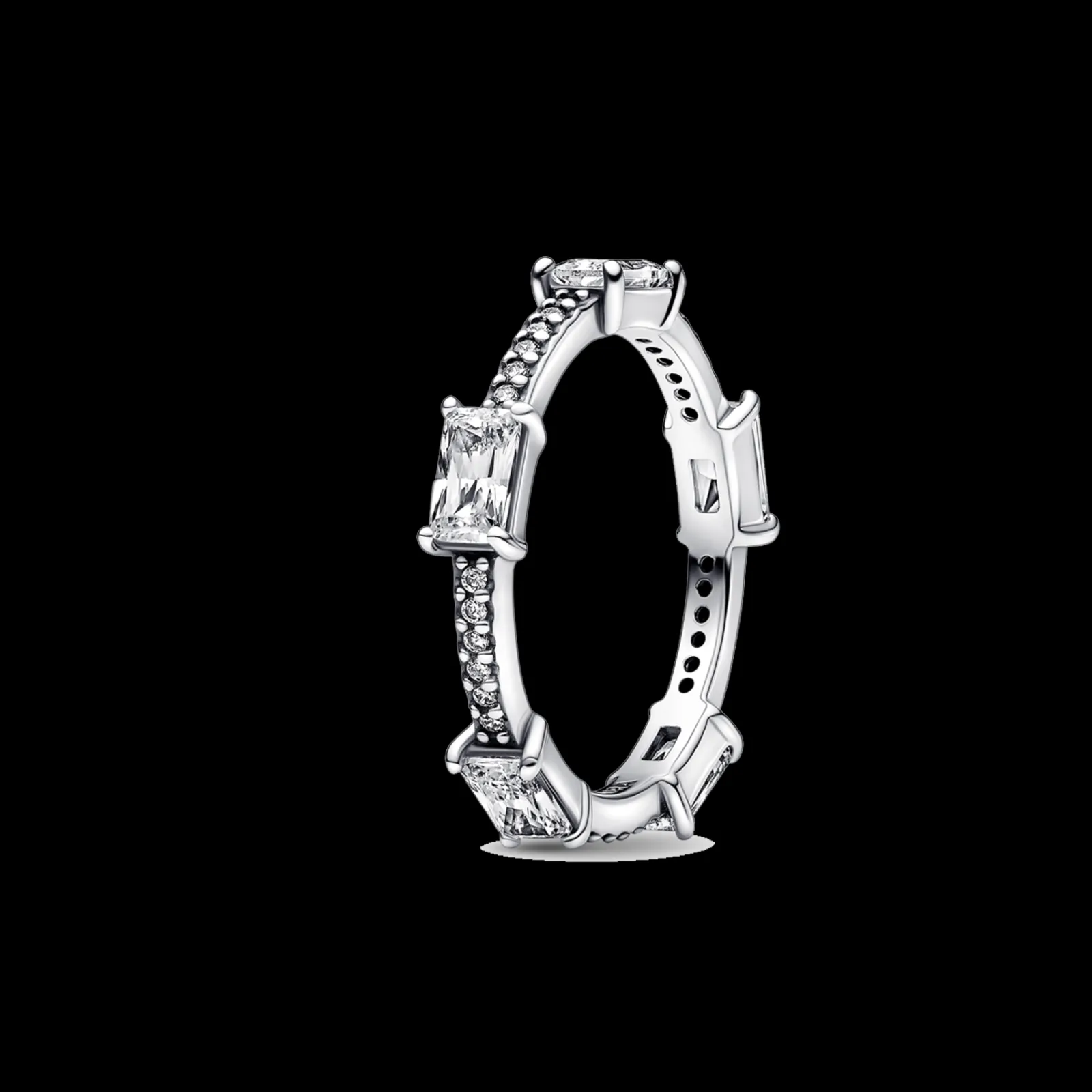 Anel Com Zirconias Cubicas-Pandora Cheap