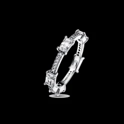 Anel Com Zirconias Cubicas-Pandora Cheap