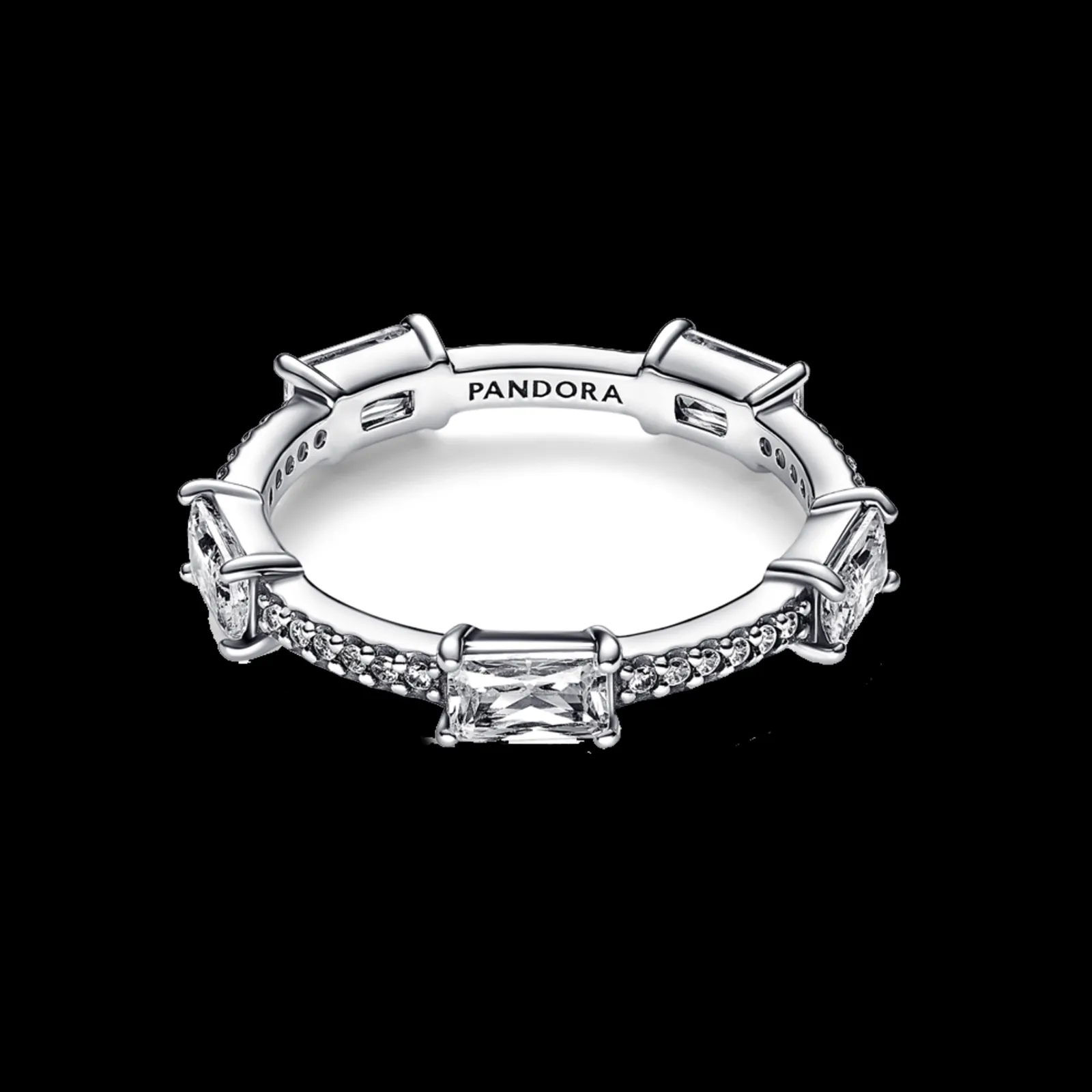 Anel Com Zirconias Cubicas-Pandora Cheap
