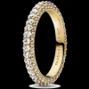 Anel Dourado Com Zirconias Cubicas-Pandora Best Sale