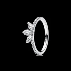 Anel Folha Com Zirconias-Pandora New
