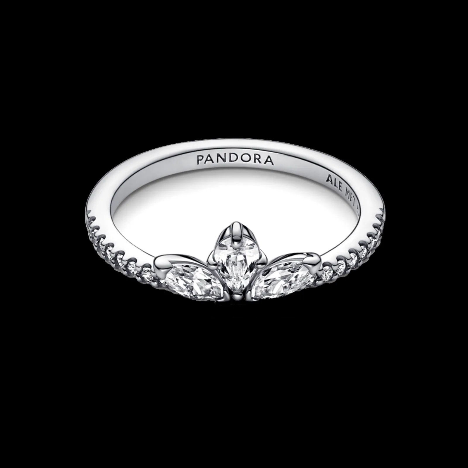 Anel Folha Com Zirconias-Pandora New