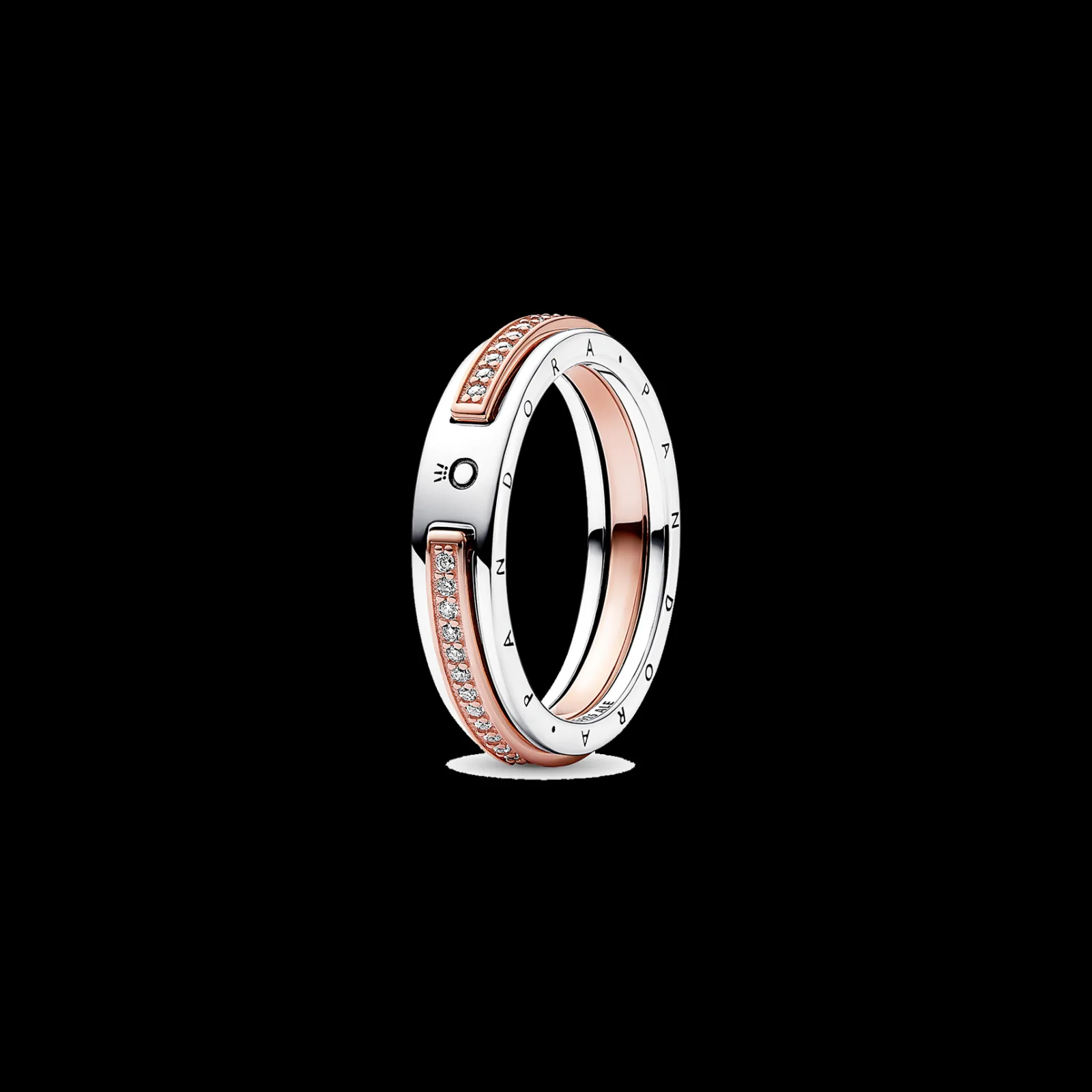 Anel Logo Rosa E Prata-Pandora Cheap