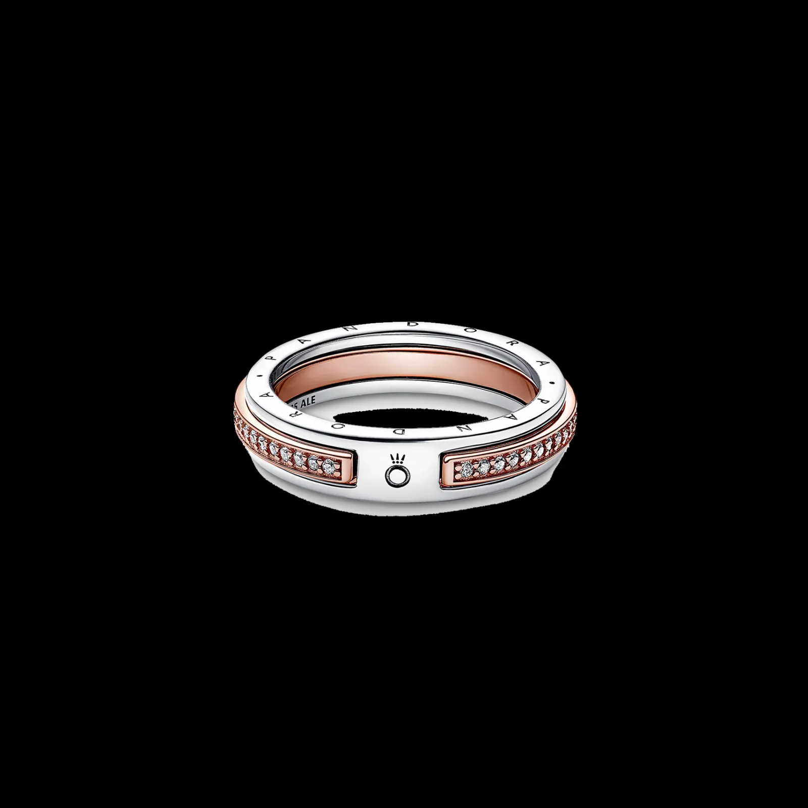 Anel Logo Rosa E Prata-Pandora Cheap