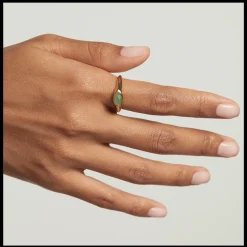 Anel Nomad Aventurine Stamp Dourado-PDPAOLA Online