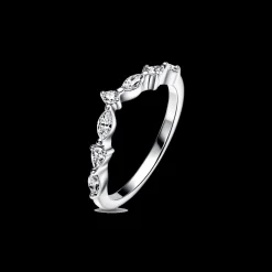 Anel Wishbone Com Zirconias-Pandora Cheap