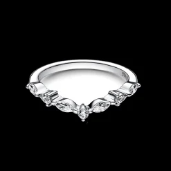Anel Wishbone Com Zirconias-Pandora Cheap