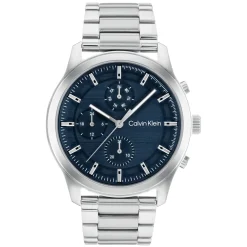 Azul Em Aco-Calvin Klein Watches Cheap