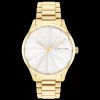 Branco E Dourado Em Aco-Calvin Klein Watches Fashion
