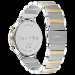 Branco E Dourado Em Aco-Calvin Klein Watches Fashion