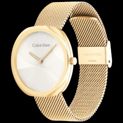 Branco E Dourado Em Malha Milanesa-Calvin Klein Watches Best Sale