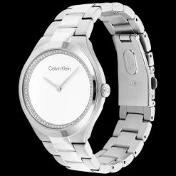 Branco E Prateado Em Aco Com Cristais-Calvin Klein Watches Best Sale