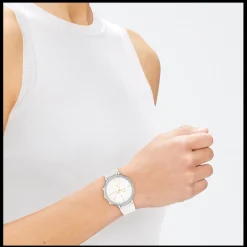 Branco Em Aco E Silicone Branco-Calvin Klein Watches Cheap