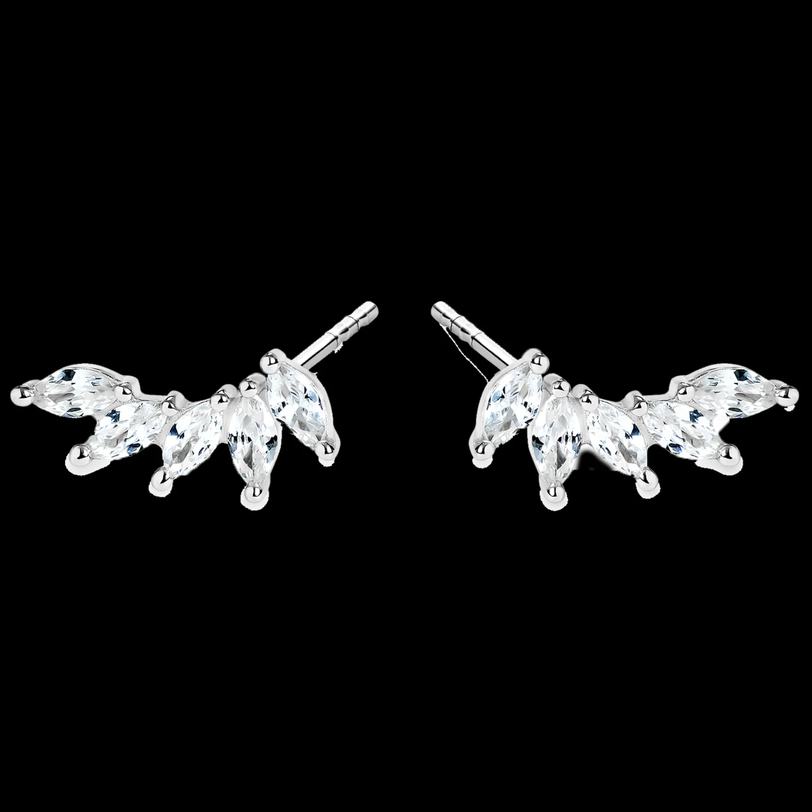 Brincos Alba Folhas Prateados-Itemporality Outlet