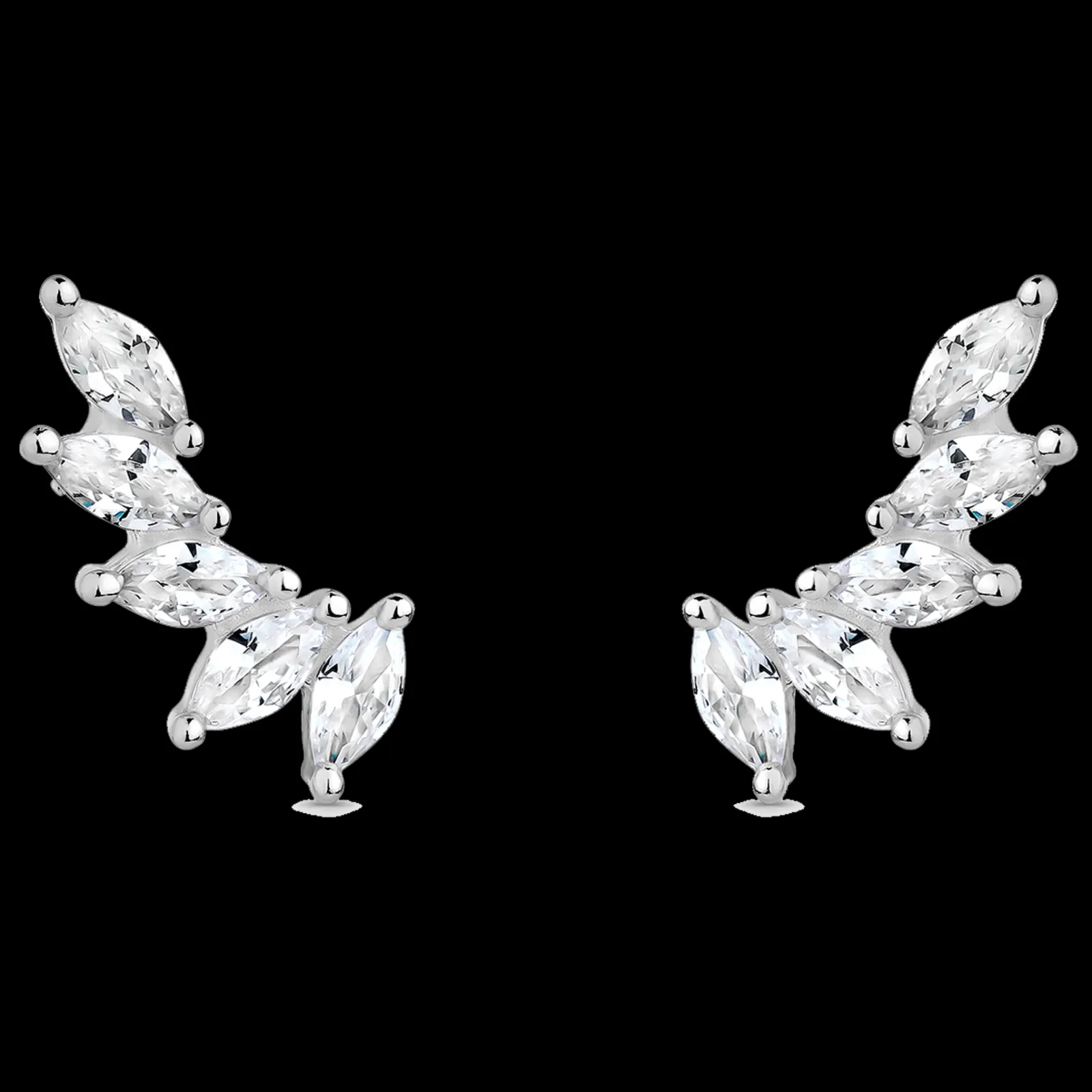 Brincos Alba Folhas Prateados-Itemporality Outlet