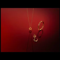 Brincos Argola Aco Dourado E Cristais-Tommy Hilfiger Jewelry Flash Sale