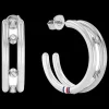 Brincos Argola Aco Prateado E Cristais-Tommy Hilfiger Jewelry Outlet