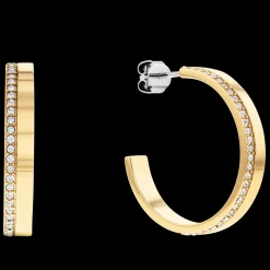 Brincos Argola Em Dourado Com Cristais-Calvin Klein Jewelry Clearance
