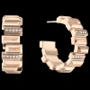 Brincos Argola Em Dourado Rosa Com Cristais-Calvin Klein Jewelry Hot