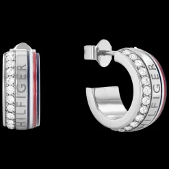 Brincos Argola Th Prateado-Tommy Hilfiger Jewelry Store