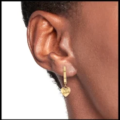 Brincos Dourados Coracao-Tommy Hilfiger Jewelry Clearance