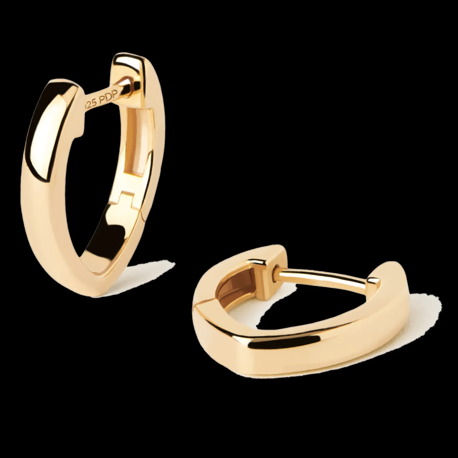 Brincos Duke Hoops Dourados-PDPAOLA Store