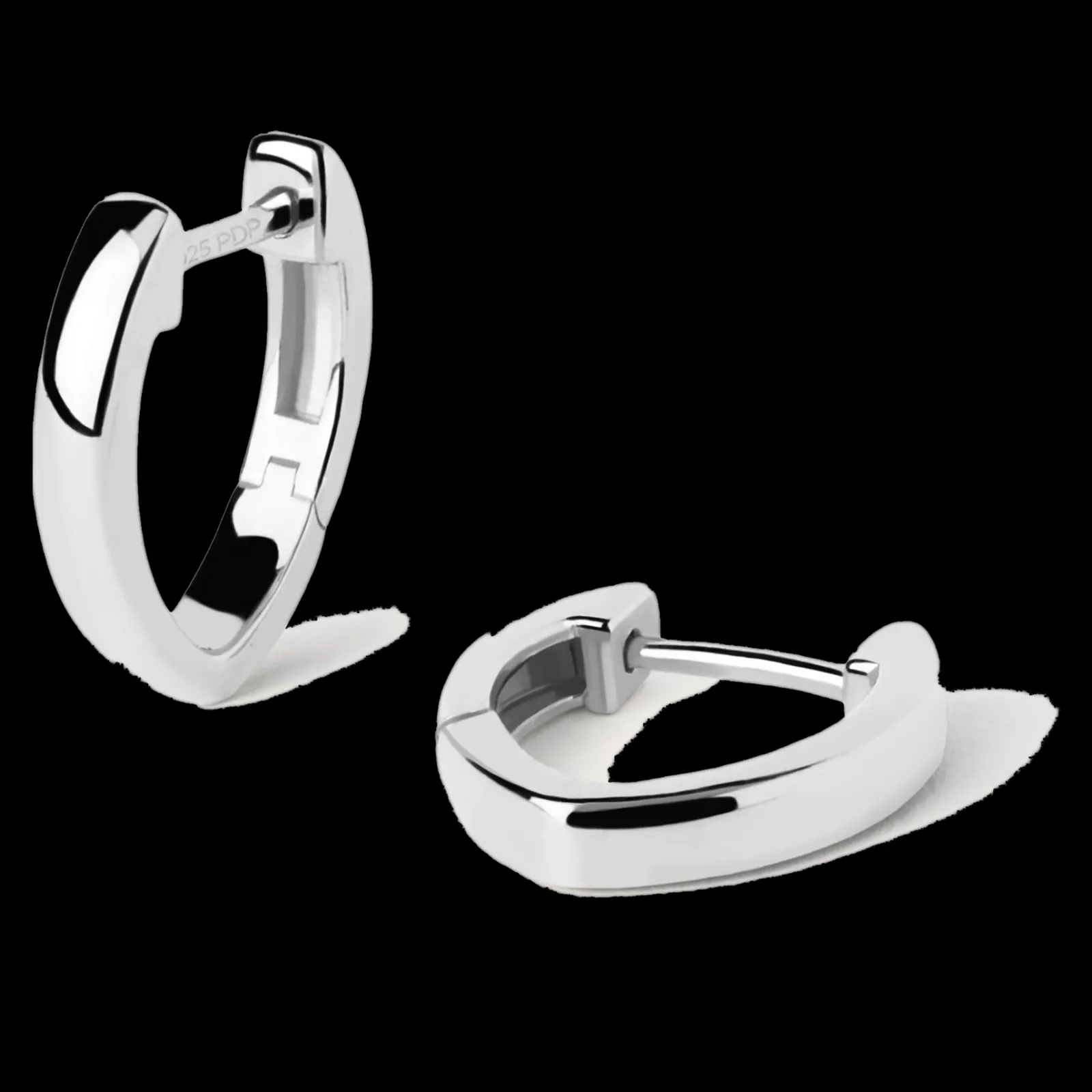 Brincos Duke Hoops Prateados-PDPAOLA Hot