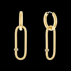 Brincos Em Dourado Com Cristais-Calvin Klein Jewelry Store