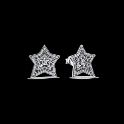 Brincos Estrela Com Zirconias-Pandora Best Sale
