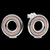Brincos Logo Rosa E Prata-Pandora Clearance