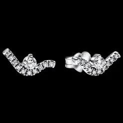 Brincos Onda E Zirconias-Pandora Sale