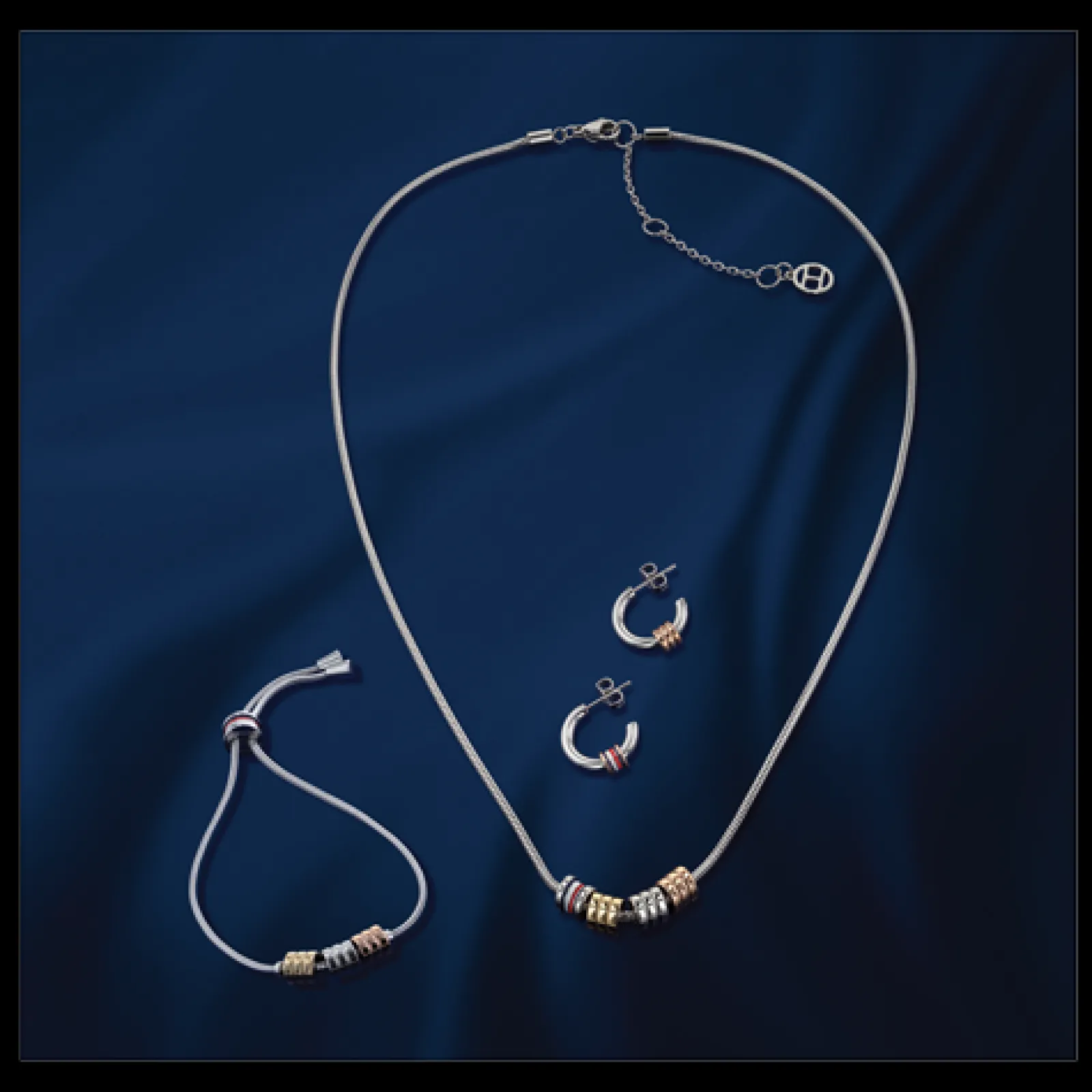 Colar Aco Pecas Tricolores-Tommy Hilfiger Jewelry Hot