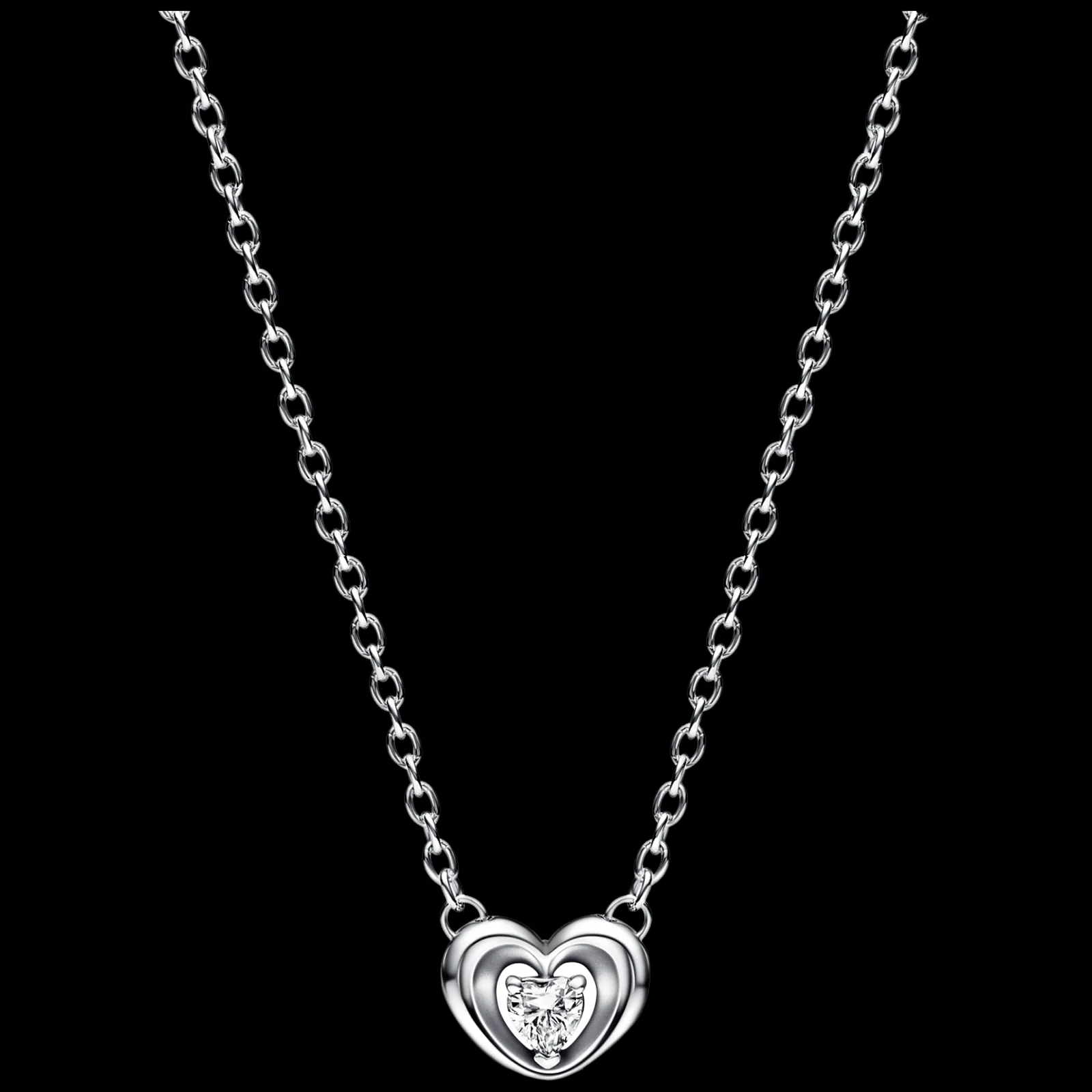 Colar Coracao Com Zirconias-Pandora Store