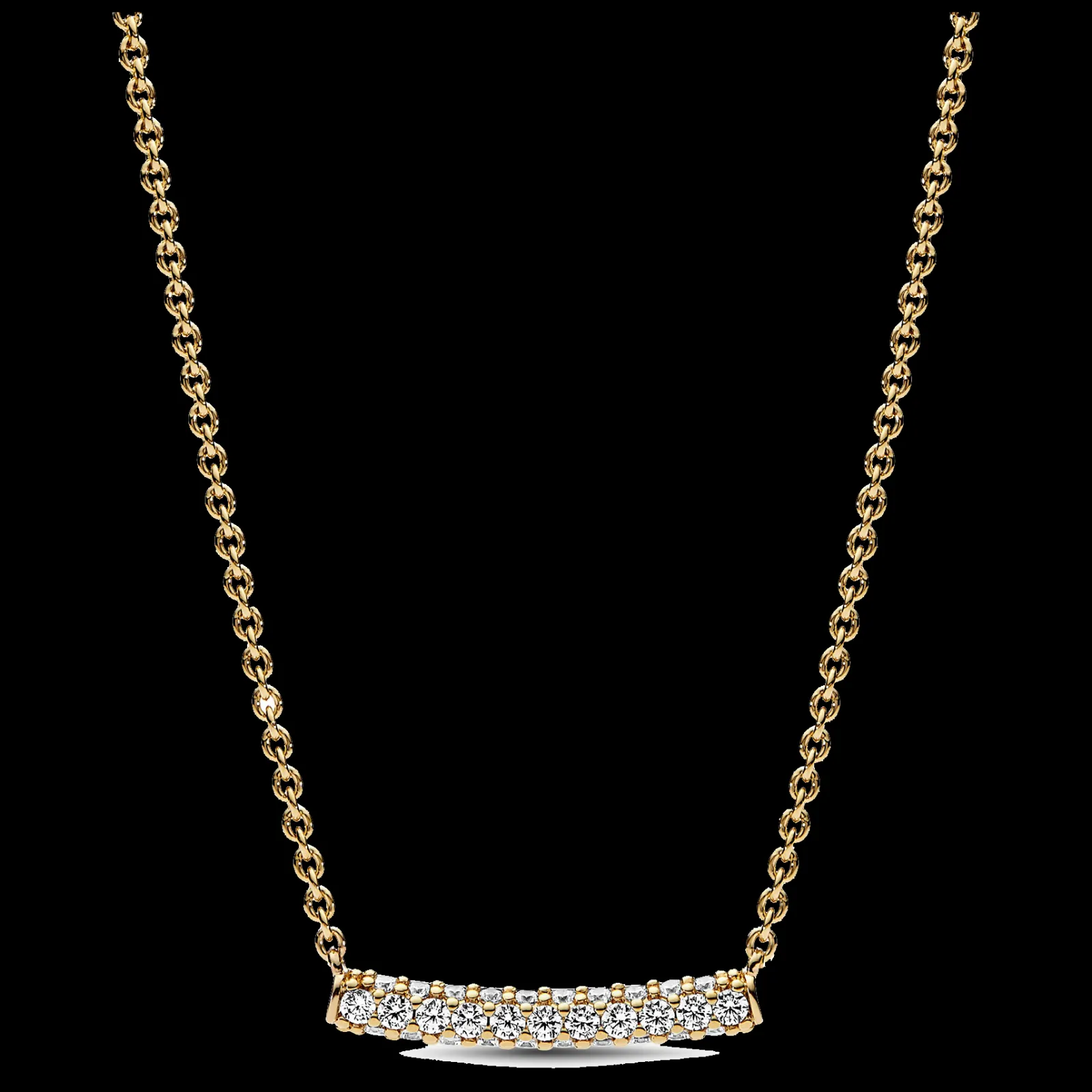 Colar Dourado Com Zirconias-Pandora Discount