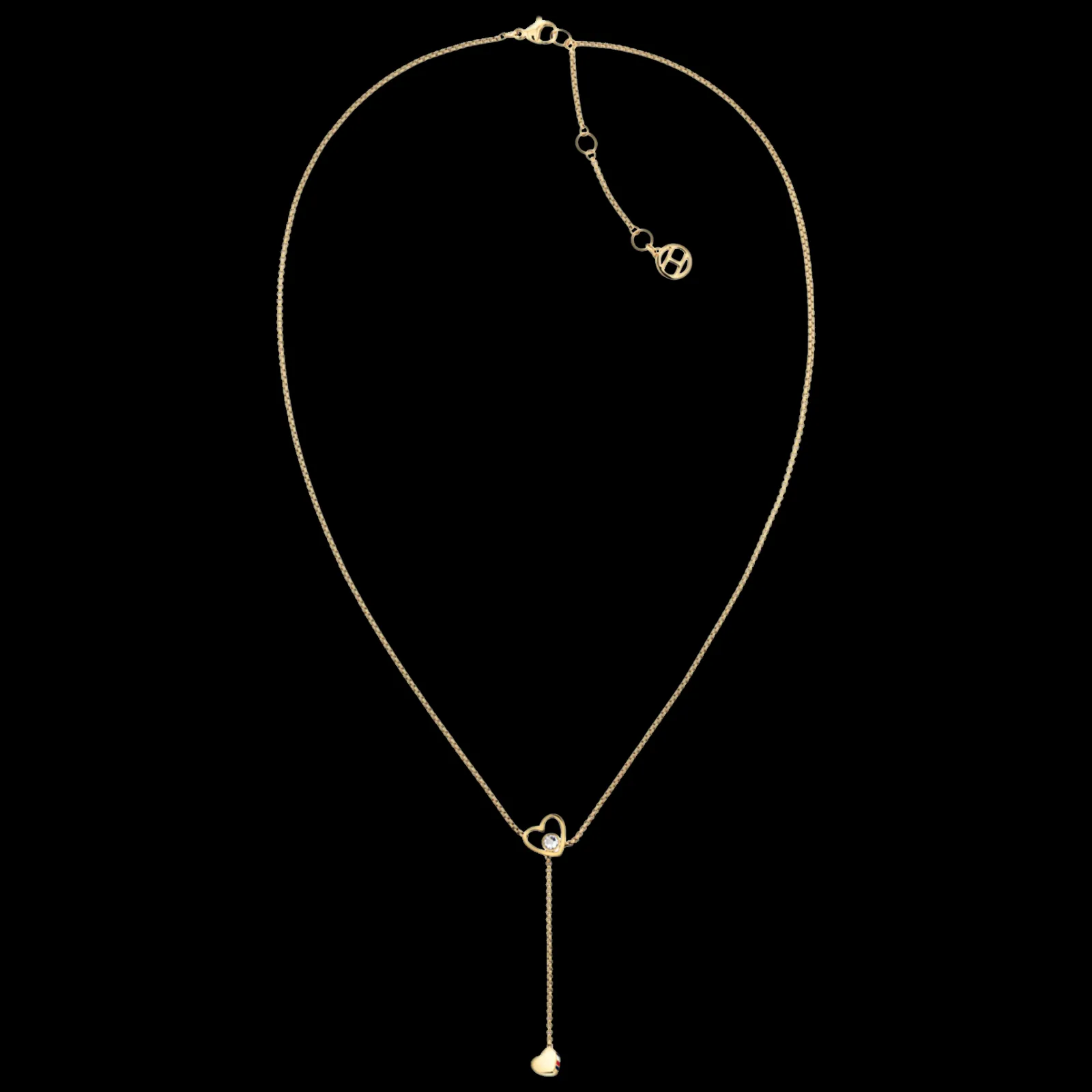 Colar Dourado Cristal Coracoes-Tommy Hilfiger Jewelry Discount