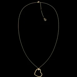 Colar Dourado Pendente Coracao E Cristal-Tommy Hilfiger Jewelry Sale
