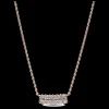 Colar Dourado Rosa Com Zirconias-Pandora Cheap