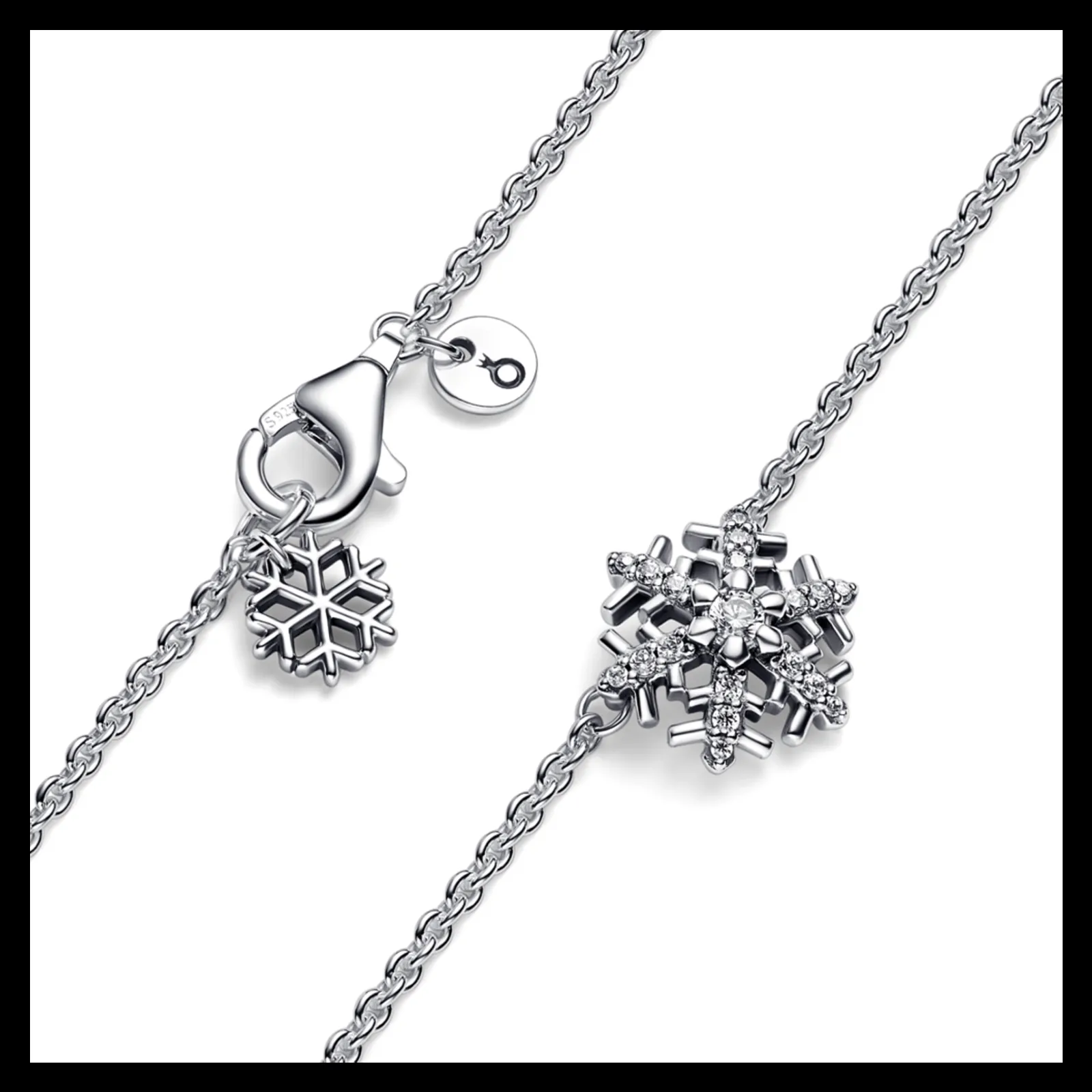 Colar Floco De Neve Com Zirconias-Pandora Cheap