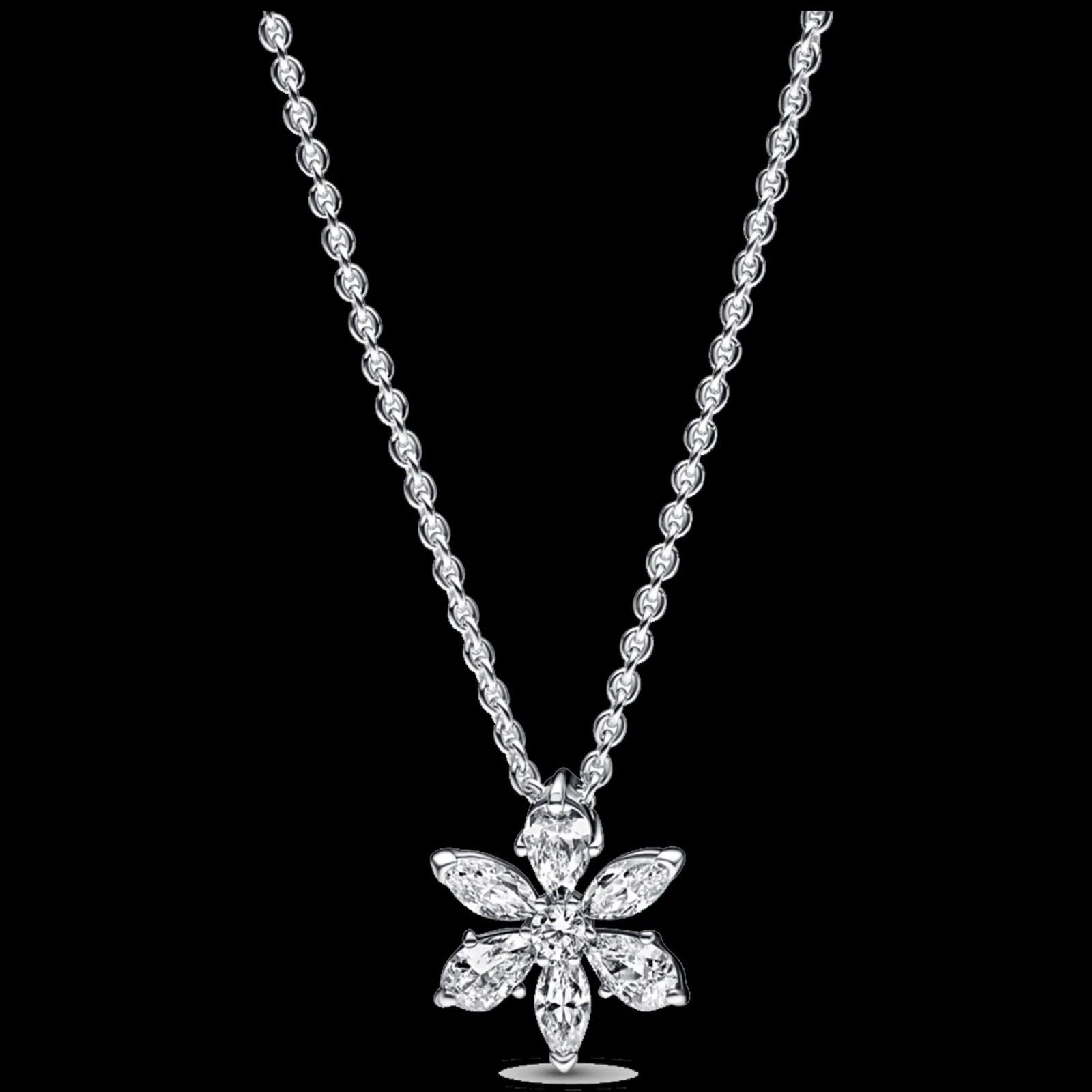 Colar Folha Com Zirconias-Pandora New