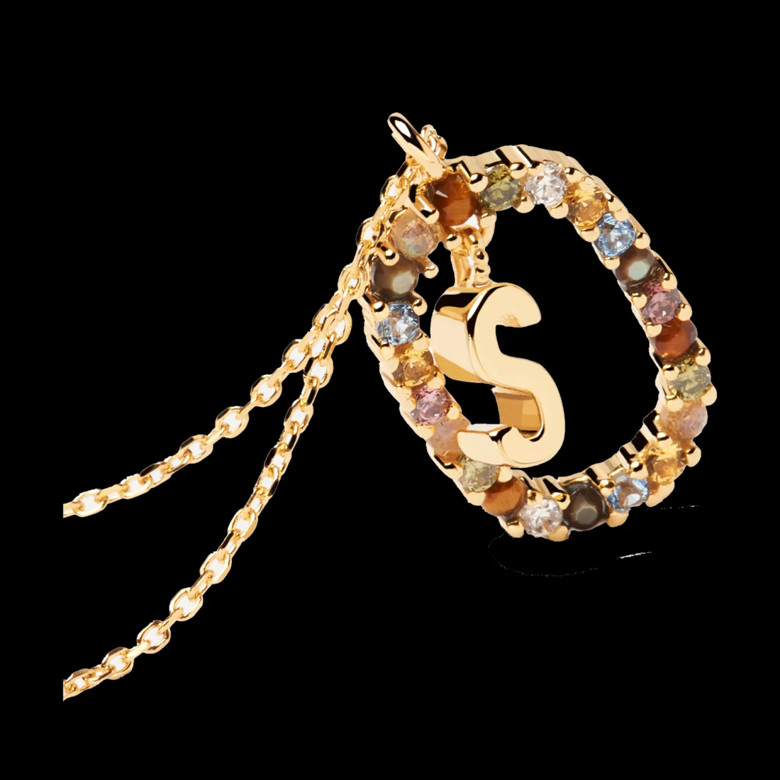 Colar Letra S-PDPAOLA Fashion