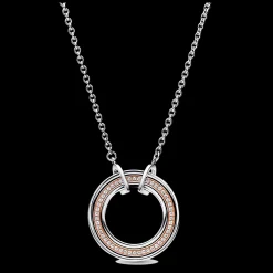Colar Logo Rosa E Prata-Pandora New
