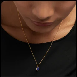 Colar Nomad Lapis Lazuli Dourado-PDPAOLA Best