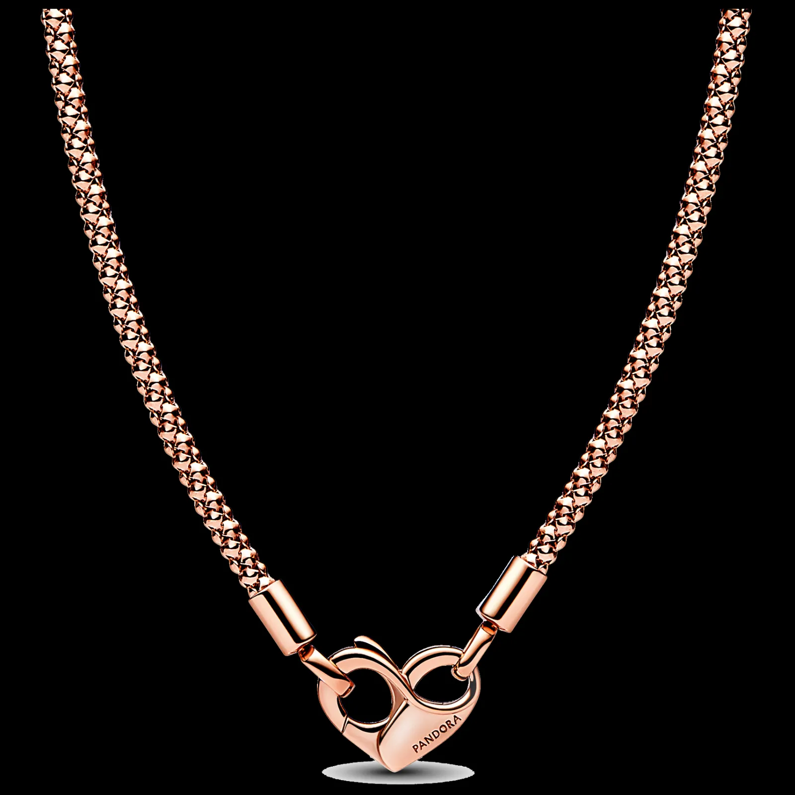 Colar Studded Chain Dourado Rosa-Pandora Hot