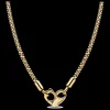 Colar Studded Chain Dourado-Pandora Fashion