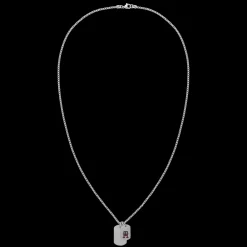 Colar Prateado Chapas Monograma-Tommy Hilfiger Jewelry New