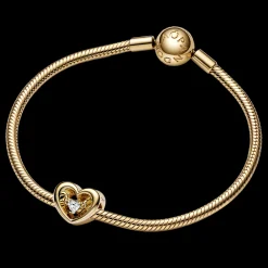 Conta Coracao Dourado-Pandora Cheap