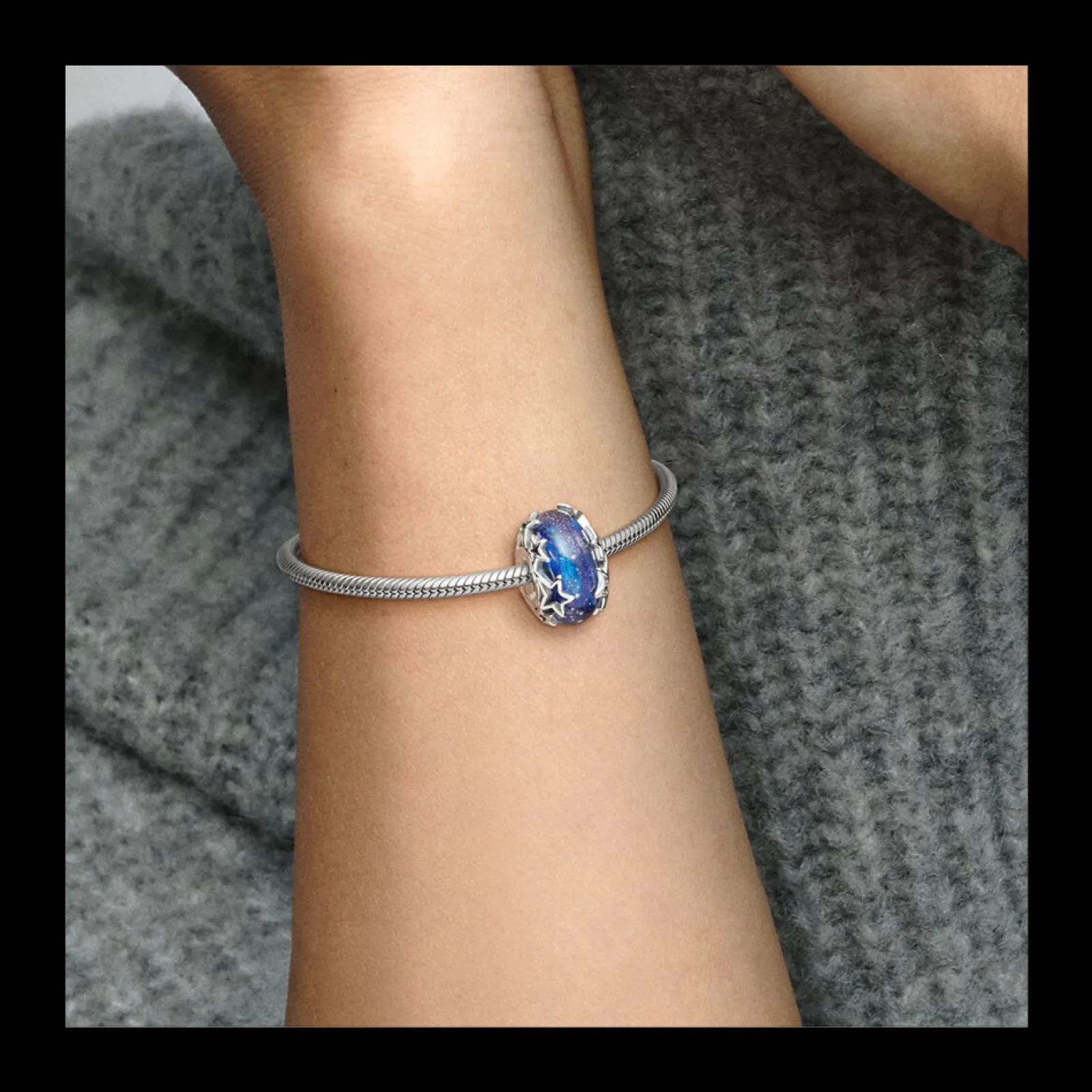 Conta Murano Galaxia Azul & Estrela-Pandora Best Sale