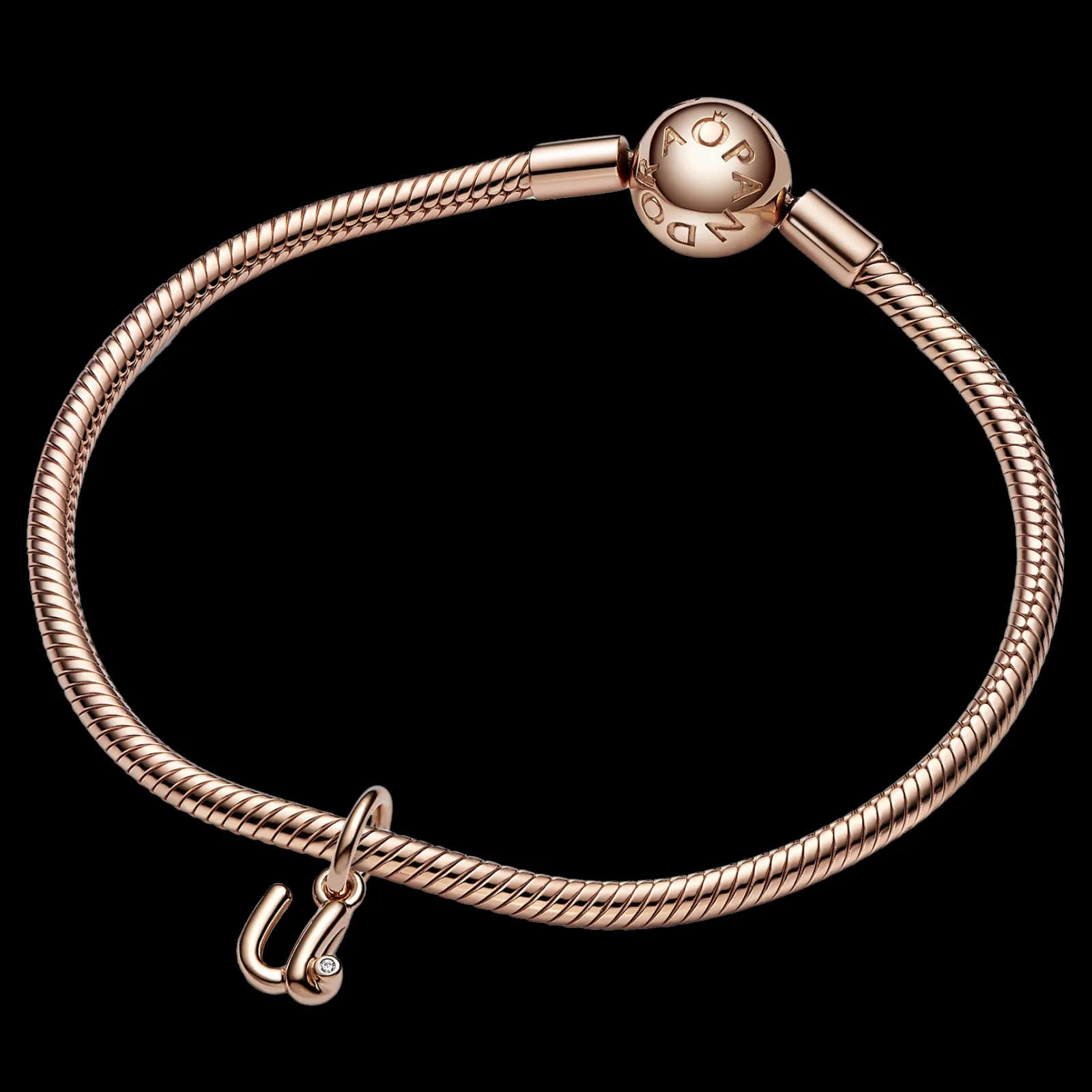 Conta Pendente Alfabeto Letra U-Pandora Clearance