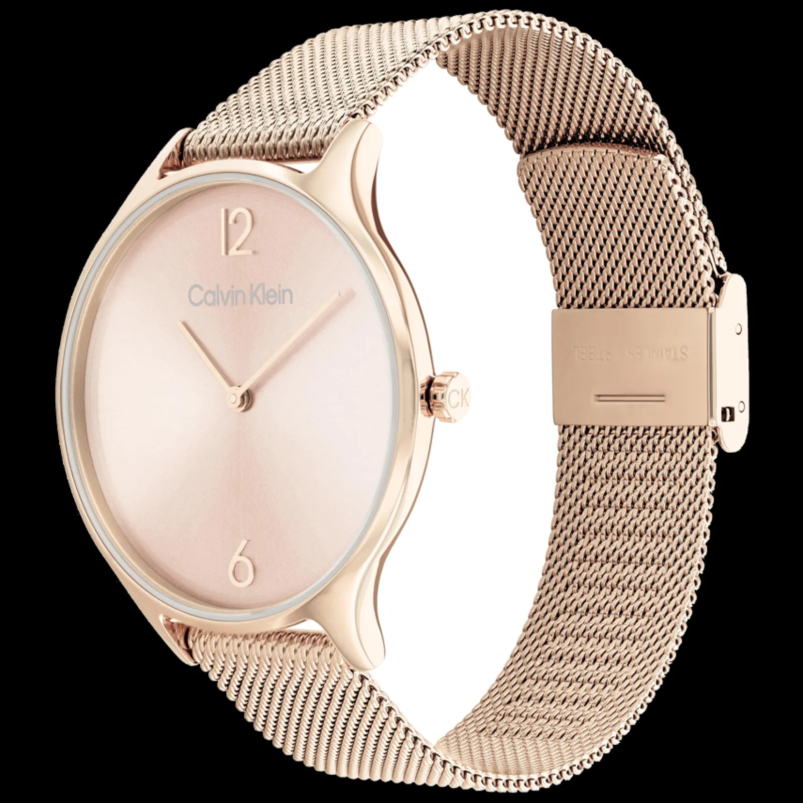 Dourado Rosa Em Malha Milanesa-Calvin Klein Watches Cheap