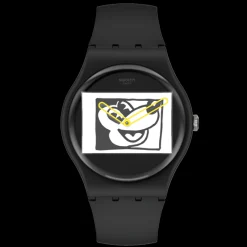 Mickey Blanc Sur Noir-Swatch Hot